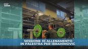 Ibra scalda i motori in palestra in vista della prossima stagione