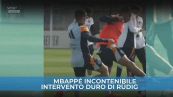 Real Madrid: tackle esagerato di R&uuml;diger su Mbappé