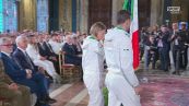 Gli Azzurri riconsegnano i tricolori a Mattarella: le immagini dal Quirinale