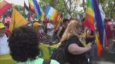 Sinistra divisa in corteo contro il riarmo, c'è Conte alla guida