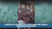 Lancio di oggetti al pullman del Real Madrid