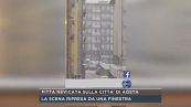 Fitta nevicata sulla città d'Aosta