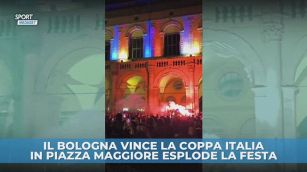 Il Bologna vince la Coppa Italia. In Piazza Maggiore esplode la festa