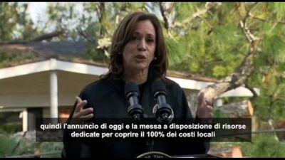 Kamala Harris nelle zone colpite dall'uragano Helene: in arrivo aiuti
