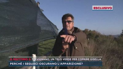 Trevignano, un telo verde per coprire Gisella