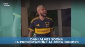 Dani Alves simula la presentazione al Boca Juniors: "Dale Boca, dale!"
