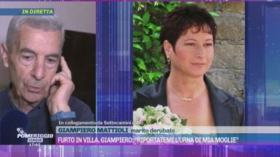 Furto in villa, Giampiero: "Riportatemi l'urna di mia moglie"