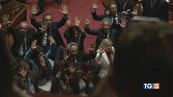 Voto decreto sicurezza, bagarre in aula Senato
