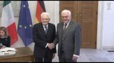 Mattarella a palazzo Bellevue incontra Steinmeier
