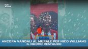 Ancora vandali al murale per Nico Williams, poi il restauro