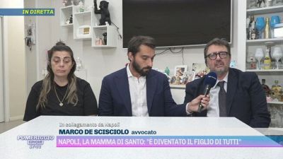 Napoli, la mamma di Santo: "È diventato il figlio di tutti"