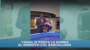 Yamal si porta la nonna al rinnovo col Barça