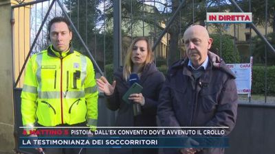 Pistoia, dall'ex convento dov'è avvenuto il crollo