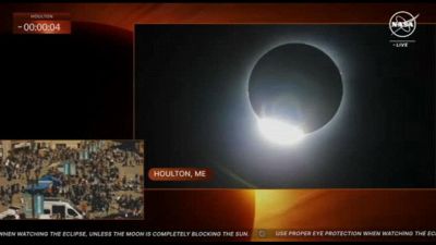 L'eclissi totale di Sole vista dalla Stazione Spaziale Internazionale