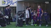 Iniesta saluta il calcio a 40 anni: tanti i tifosi per la gara d'addio