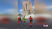 Roma, crolla torre ferito un operaio