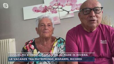 Guglielmo e Ornella, vacanze a Rimini dal 1964