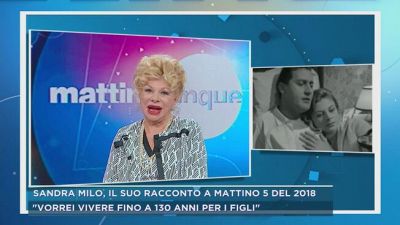 Sandra Milo, il suo racconto a Mattino 5 del 2018