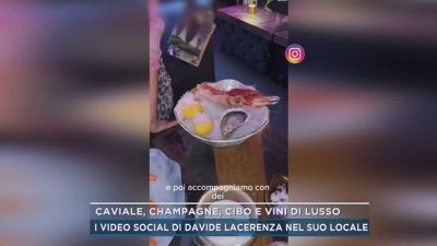 Caviale, champagne, cibo e vini di lusso
