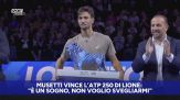 Musetti vince a Lione, il momento della premiazione