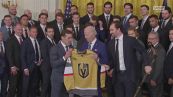 Las Vegas Knights, omaggio a Biden: c'è la maglia speciale