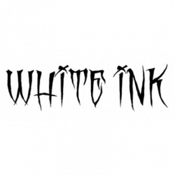 White ink tattoo studio logo