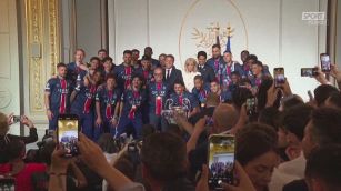 I campioni del Psg ricevuti all'Eliseo