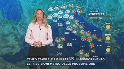 Tempo stabile, ma è in arrivo un peggioramento