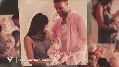 I primi giorni di Camilla, figlia di Rosalinda Cannavò e Andrea Zenga