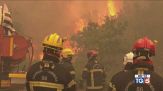Fiamme e sfollati emergenza incendi