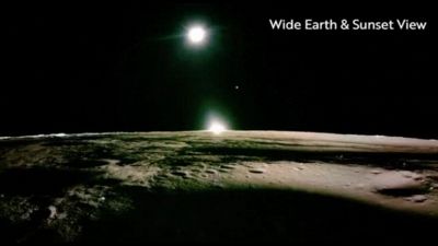Il tramonto sulla Luna catturato dal lander Blue Ghost