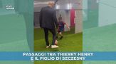 Thierry Henry gioca col figlio di Szczesny