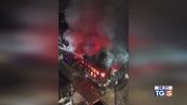 Un enorme incendio stazione di Glasgow
