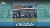 Tomas Zanetti fa felice Javier e Paula: che gol di testa!