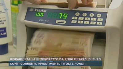 Risparmi italiani, tesoretto da 2,300 miliardi di euro