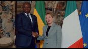 Meloni incontra il presidente della Repubblica Gabonese
