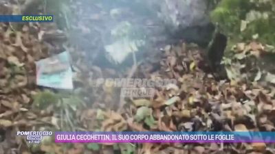 Giulia Cecchettin, il suo corpo abbandonato sotto le foglie