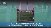 Lamine Yamal: prodezze in allenamento con la Nazionale