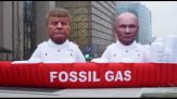 Mega gonfiabili di Trump e Putin: protesta di Greenpeace a Bruxelles