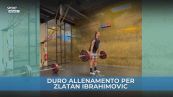 Ibrahimovic: sessione di allenamento in palestra