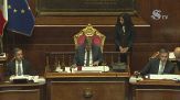 Centrosinistra seduto nell'aula del Senato, bagarre sul Dl Sicurezza