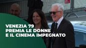 Venezia 79 premia le donne e il cinema impegnato