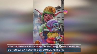 Venezia, 170mila presenze nell'ultimo weekend di Carnevale