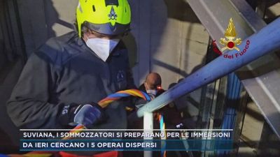 Suviana, i sommozzatori si preparano per le immersioni