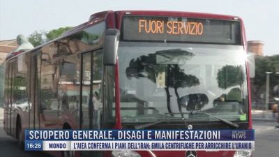 Breaking News delle 16.00 | Sciopero generale, disagi e manifestazioni